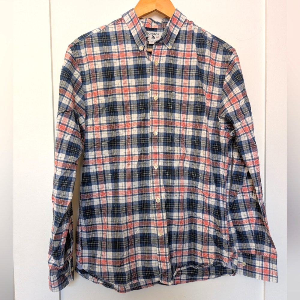 Bonobos Plaid Shirt - Red, White And Blue